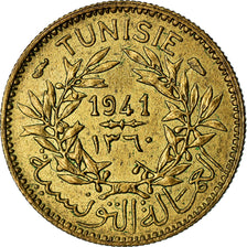 Coin, Tunisia, Anonymous, 50 Centimes, 1941, Paris, EF(40-45), Aluminum-Bronze