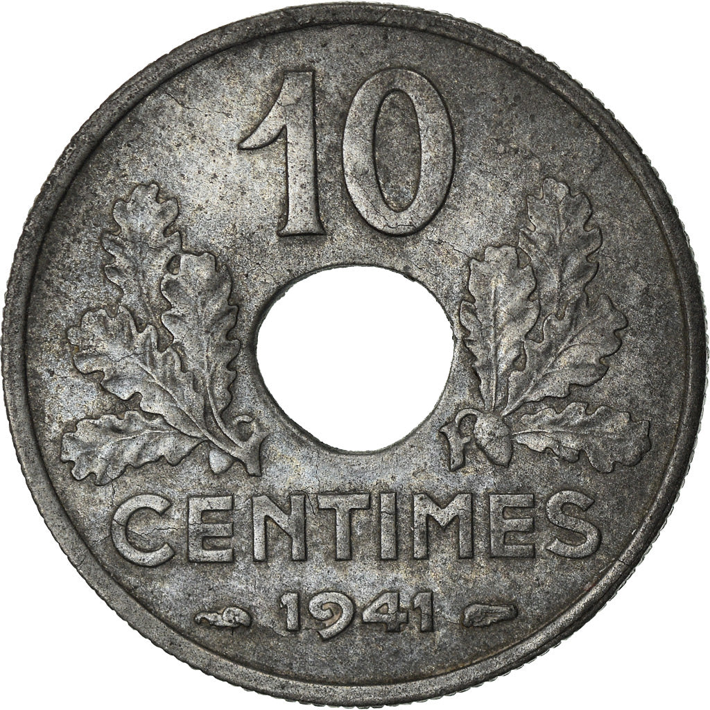 Coin, France, État français, 10 Centimes, 1941, Paris, EF(40-45), Zinc