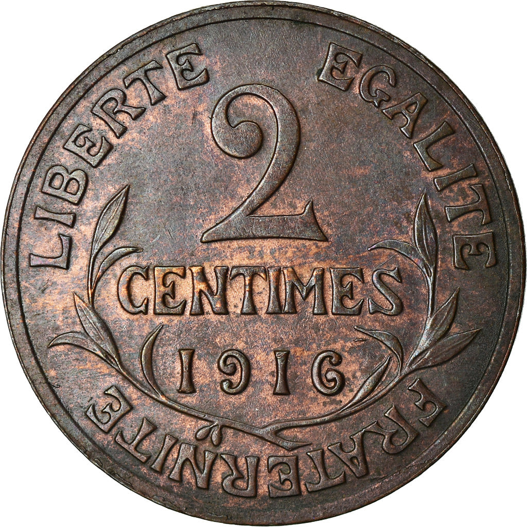 Coin, France, Dupuis, 2 Centimes, 1916, Paris, EF(40-45), Bronze, KM:841