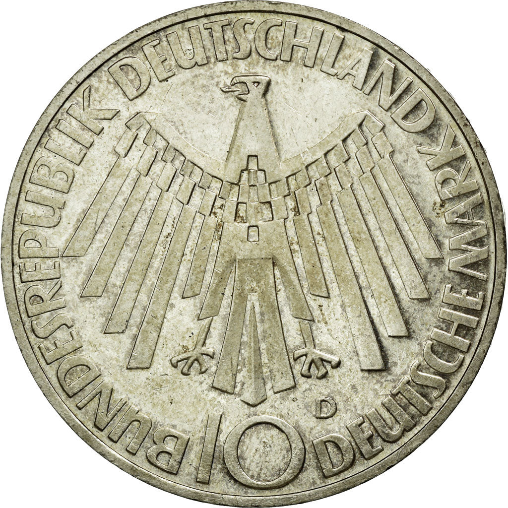 Coin, GERMANY - FEDERAL REPUBLIC, 10 Mark, 1972, Munich, MS(60-62), Silver