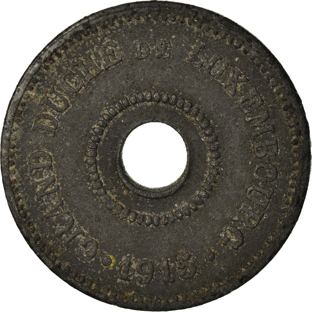 Coin, Luxembourg, Marie Adelaide, 10 Centimes, 1915, VF(20-25), Zinc, KM:28
