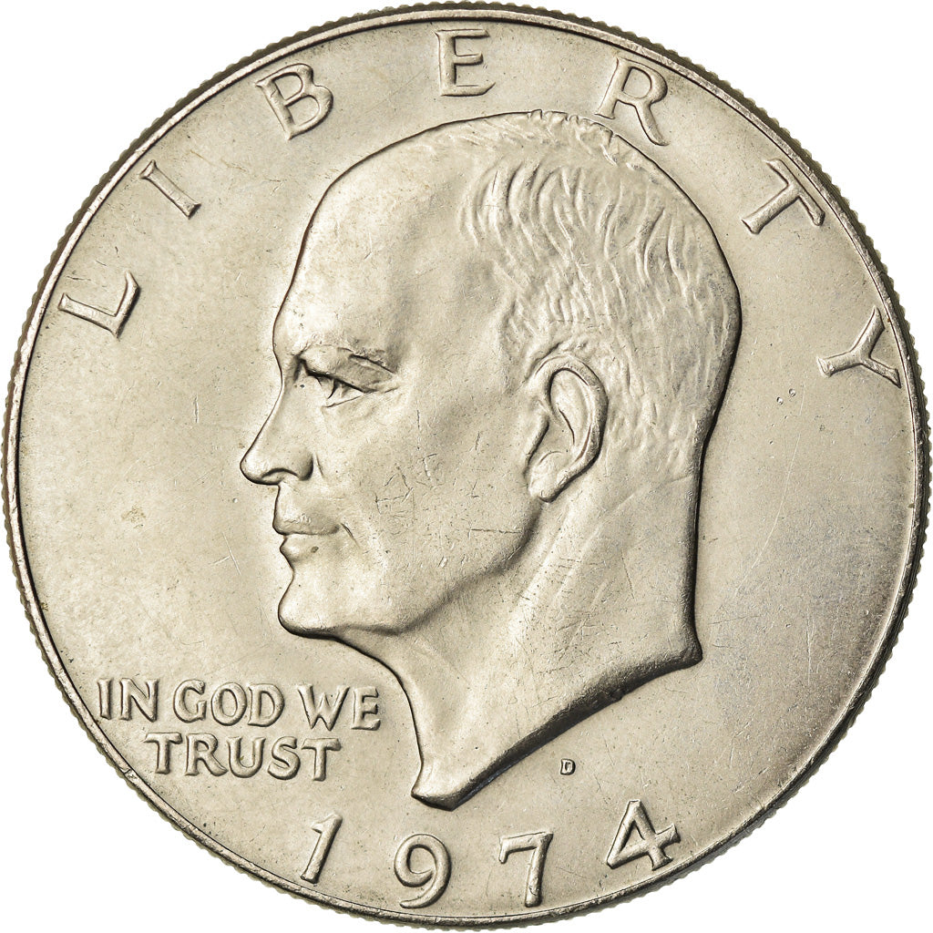 Coin, United States, Eisenhower Dollar, Dollar, 1974, U.S. Mint, Denver