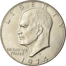 Coin, United States, Eisenhower Dollar, Dollar, 1974, U.S. Mint, Denver