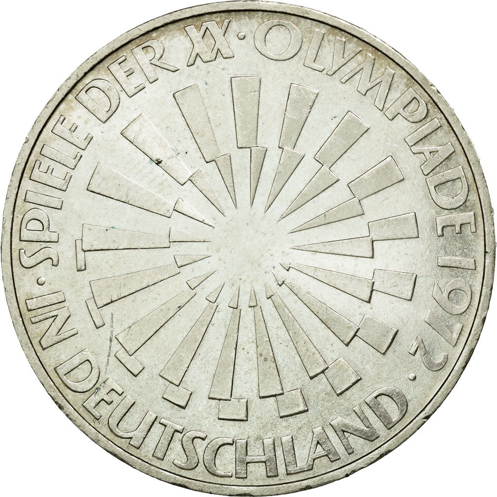 Coin, GERMANY - FEDERAL REPUBLIC, 10 Mark, 1972, Munich, MS(60-62), Silver