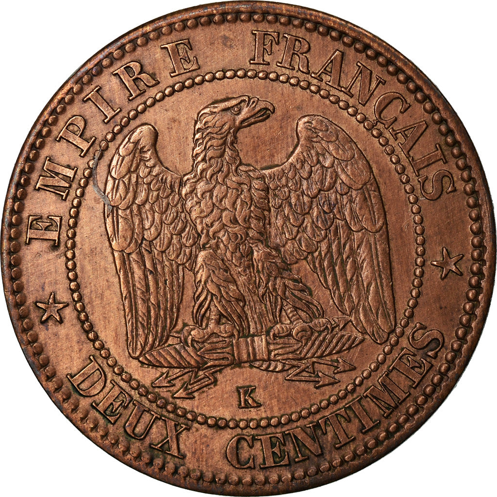 Coin, France, Napoleon III, Napoléon III, 2 Centimes, 1862, Bordeaux