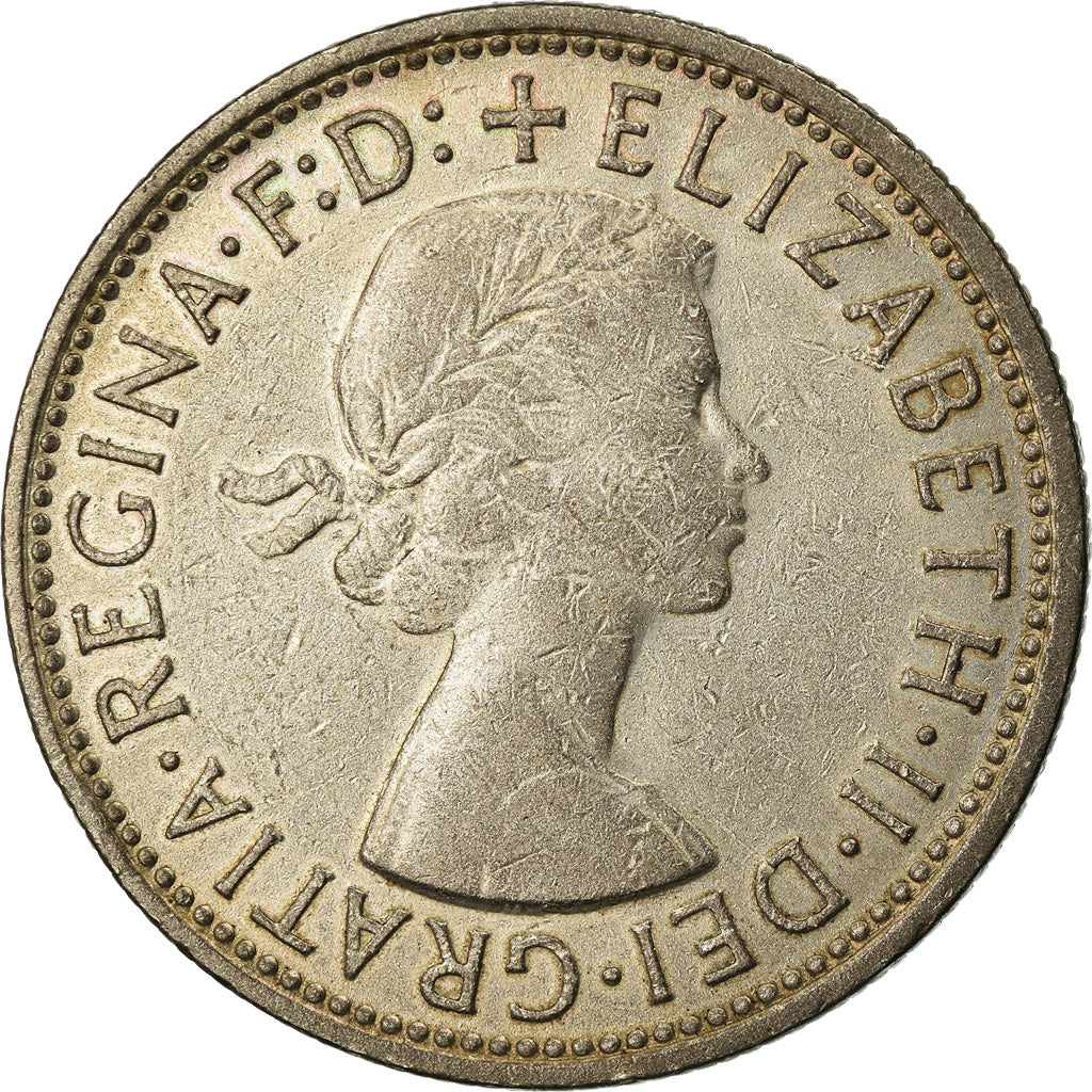 Coin, Australia, Elizabeth II, Florin, 1960, Melbourne, EF(40-45), Silver, KM:60