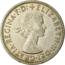 Coin, Australia, Elizabeth II, Florin, 1954, Melbourne, EF(40-45), Silver, KM:55