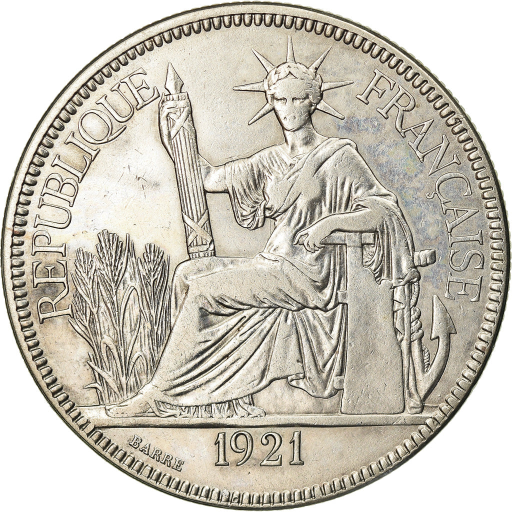 Monnaie, FRENCH INDO-CHINA, Piastre, 1921, San Francisco, TTB, Argent, KM:5a.2