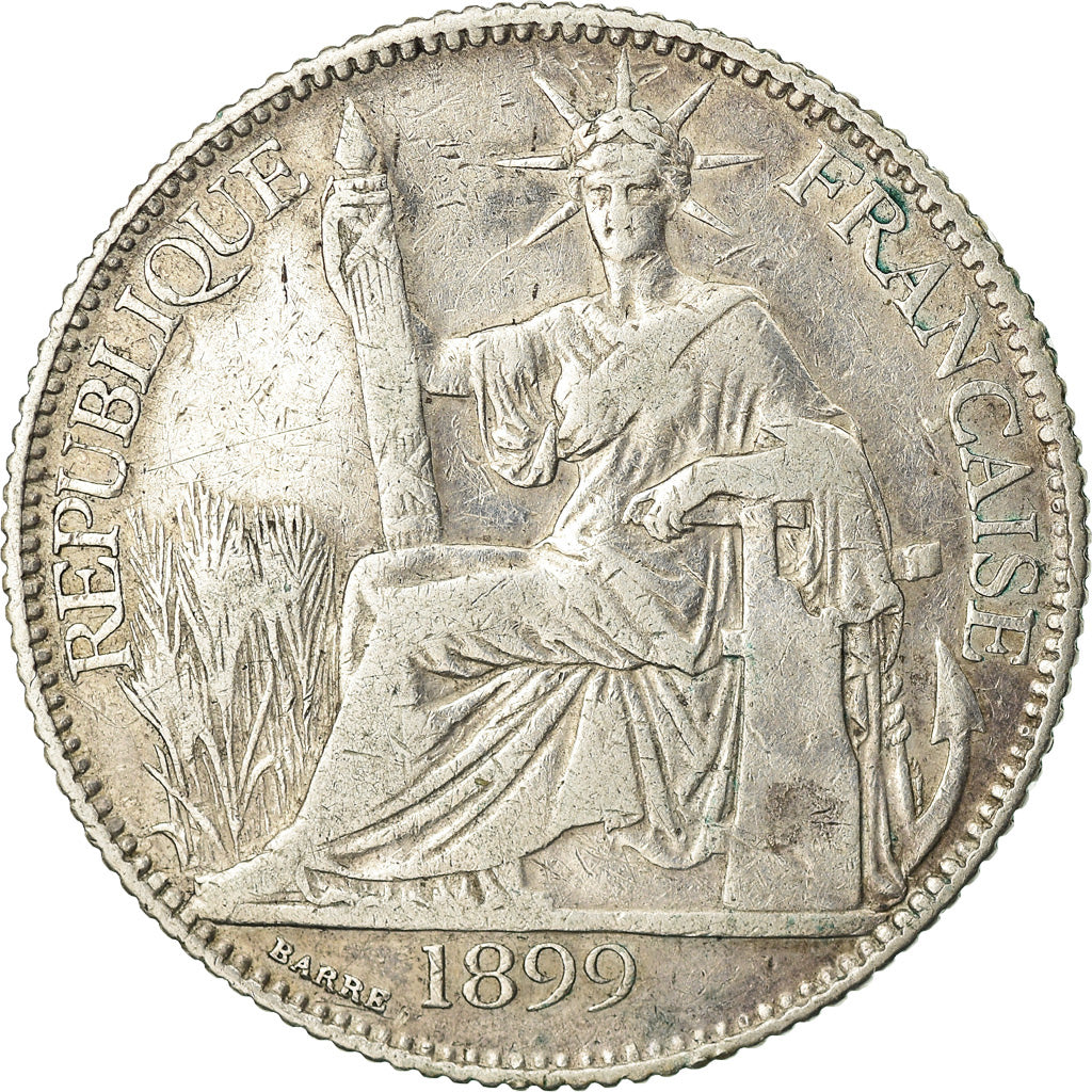 Coin, FRENCH INDO-CHINA, 20 Cents, 1899, Paris, VF(30-35), Silver, KM:10