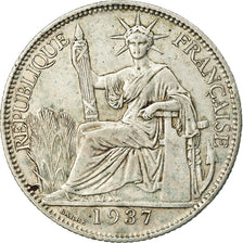 Moneda, INDOCHINA FRANCESA, 20 Cents, 1937, Paris, MBC, Plata, KM:17.2