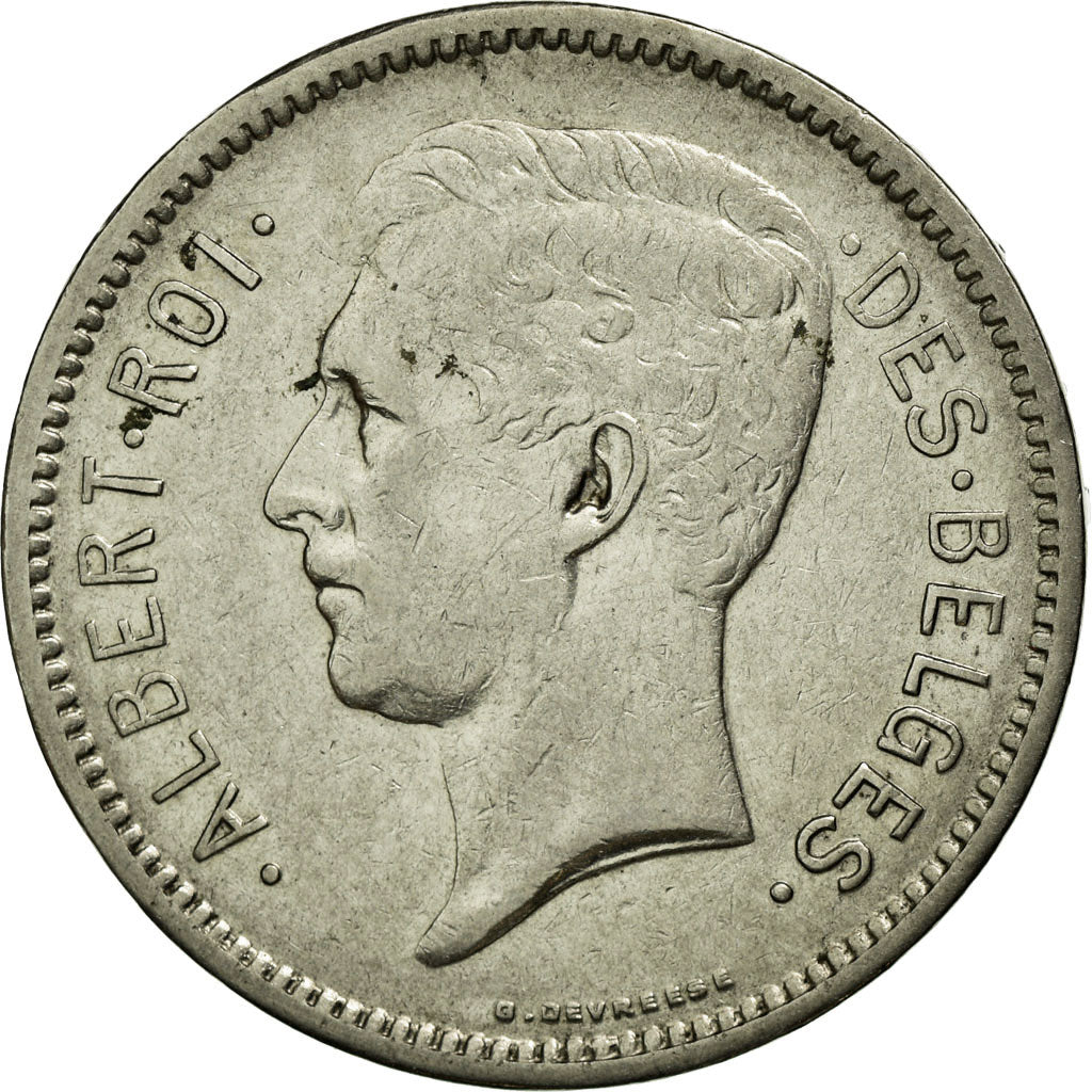 Coin, Belgium, 5 Francs, 5 Frank, 1930, EF(40-45), Nickel, KM:97.1