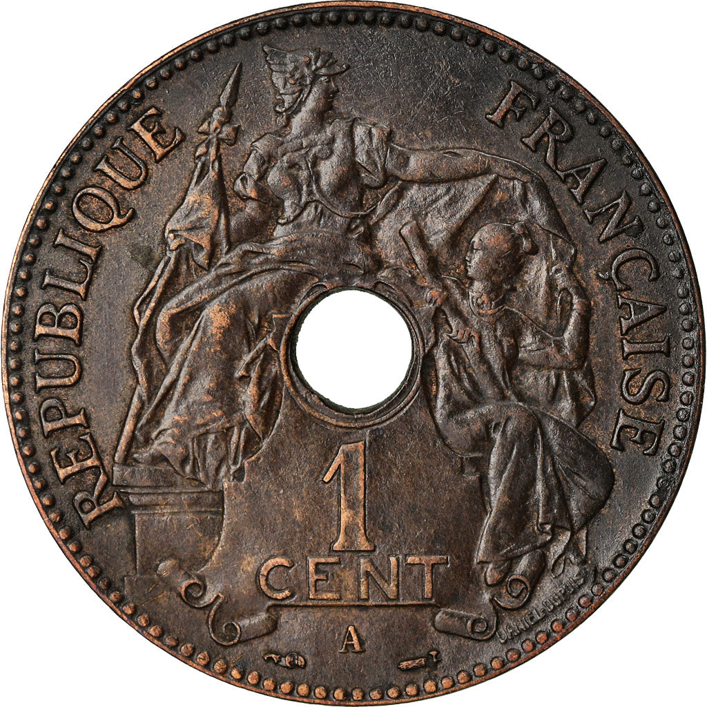Coin, FRENCH INDO-CHINA, Cent, 1896, Paris, EF(40-45), Bronze, KM:8, Lecompte:50