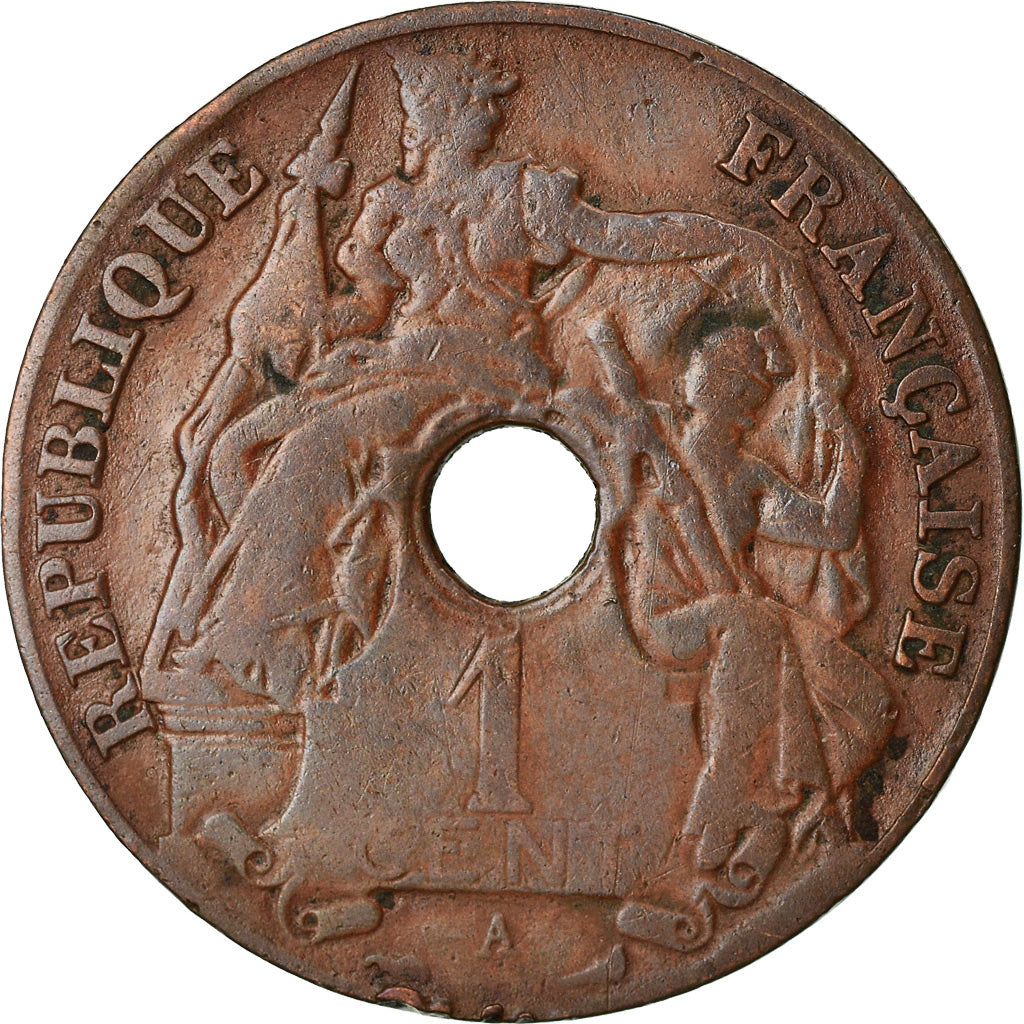 Coin, FRENCH INDO-CHINA, Cent, 1922, Paris, VF(20-25), Bronze, KM:12.1