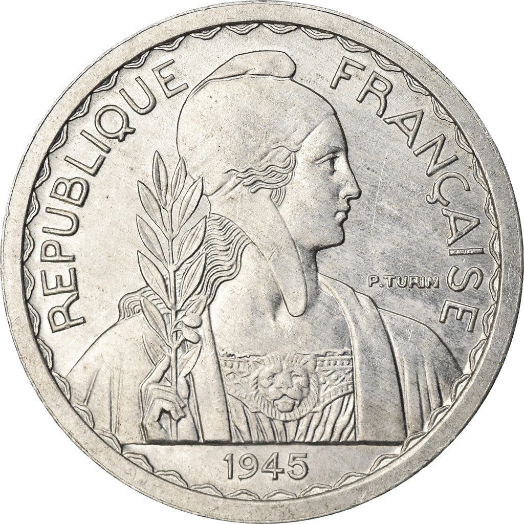 Monnaie, FRENCH INDO-CHINA, 10 Cents, 1945, Paris, TTB, Aluminium, KM:28.1