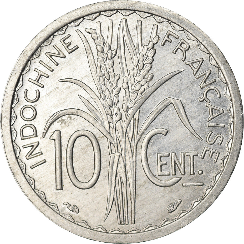 Monnaie, FRENCH INDO-CHINA, 10 Cents, 1945, Paris, TTB, Aluminium, KM:28.1
