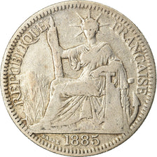 Coin, FRENCH INDO-CHINA, 10 Cents, 1885, Paris, VF(20-25), Silver, KM:2