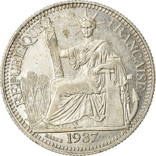 Moneta, INDOCINA FRANCESE, 10 Cents, 1937, Paris, BB+, Argento, KM:16.2