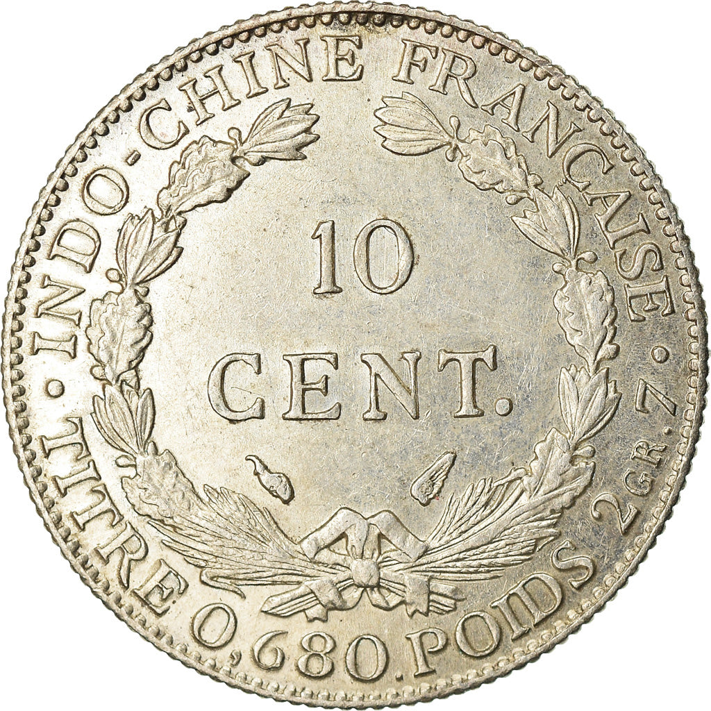 Moneta, INDOCINA FRANCESE, 10 Cents, 1937, Paris, BB+, Argento, KM:16.2