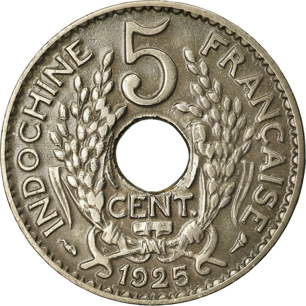 Monnaie, FRENCH INDO-CHINA, 5 Cents, 1925, Paris, SUP, Copper-nickel, KM:18