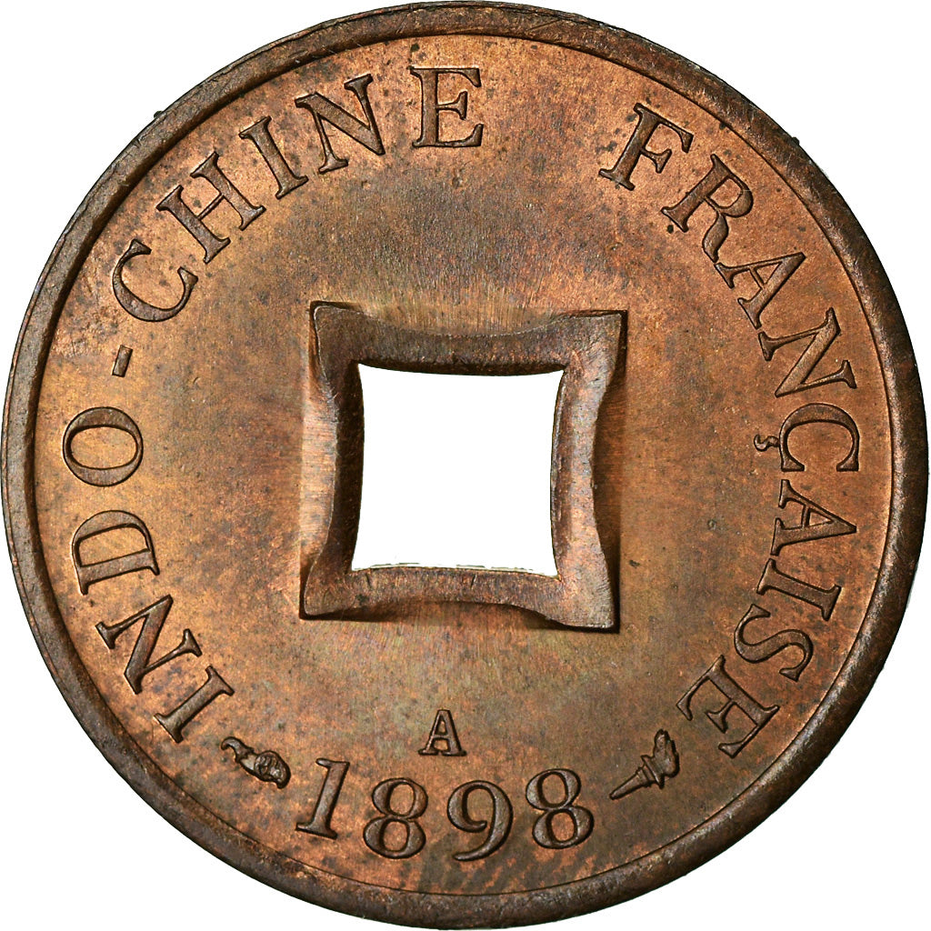 Monnaie, FRENCH INDO-CHINA, 2 Sapeque, 1898, Paris, TTB, Bronze, KM:6