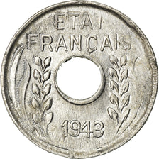 Moneta, FRANCUSKIE INDOCHINY, Cent, 1943, AU(55-58), Aluminium, KM:26