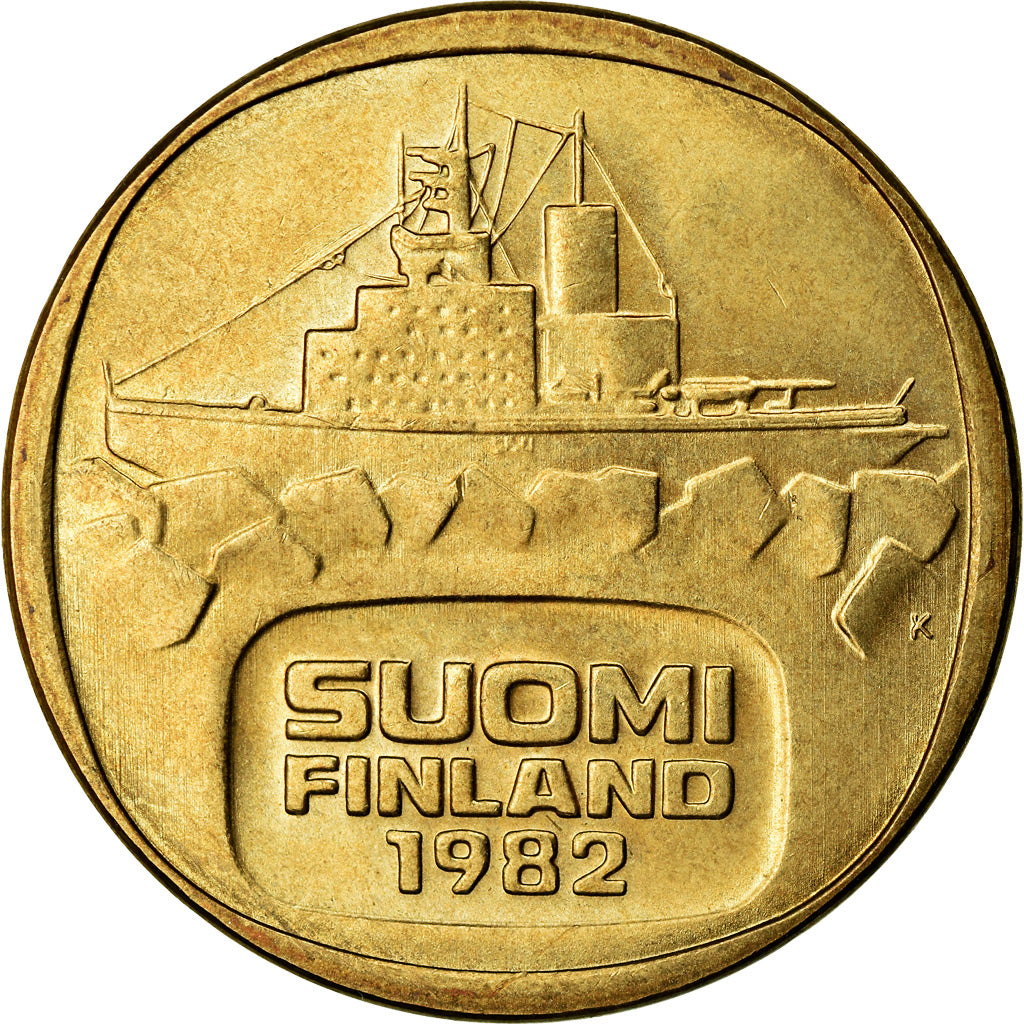 Coin, Finland, 5 Markkaa, 1982, EF(40-45), Aluminum-Bronze, KM:57