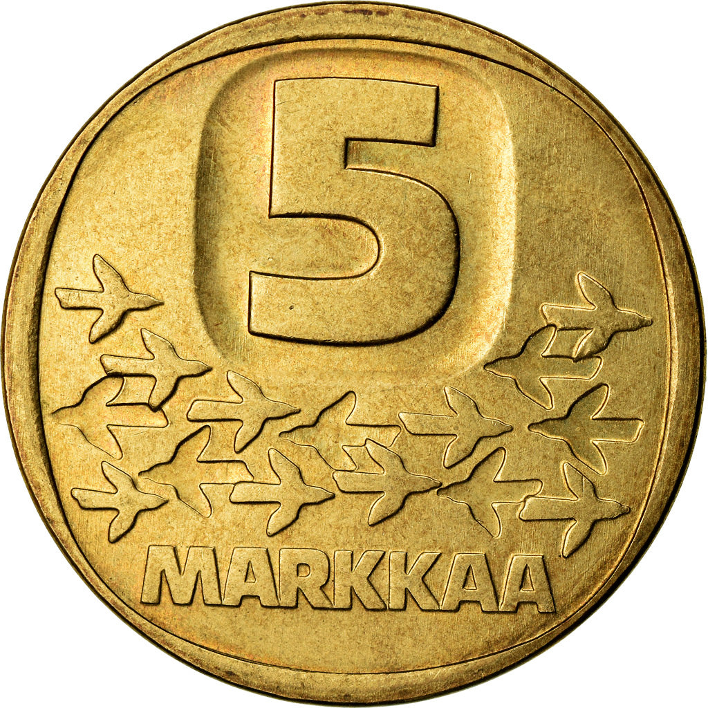 Coin, Finland, 5 Markkaa, 1982, EF(40-45), Aluminum-Bronze, KM:57