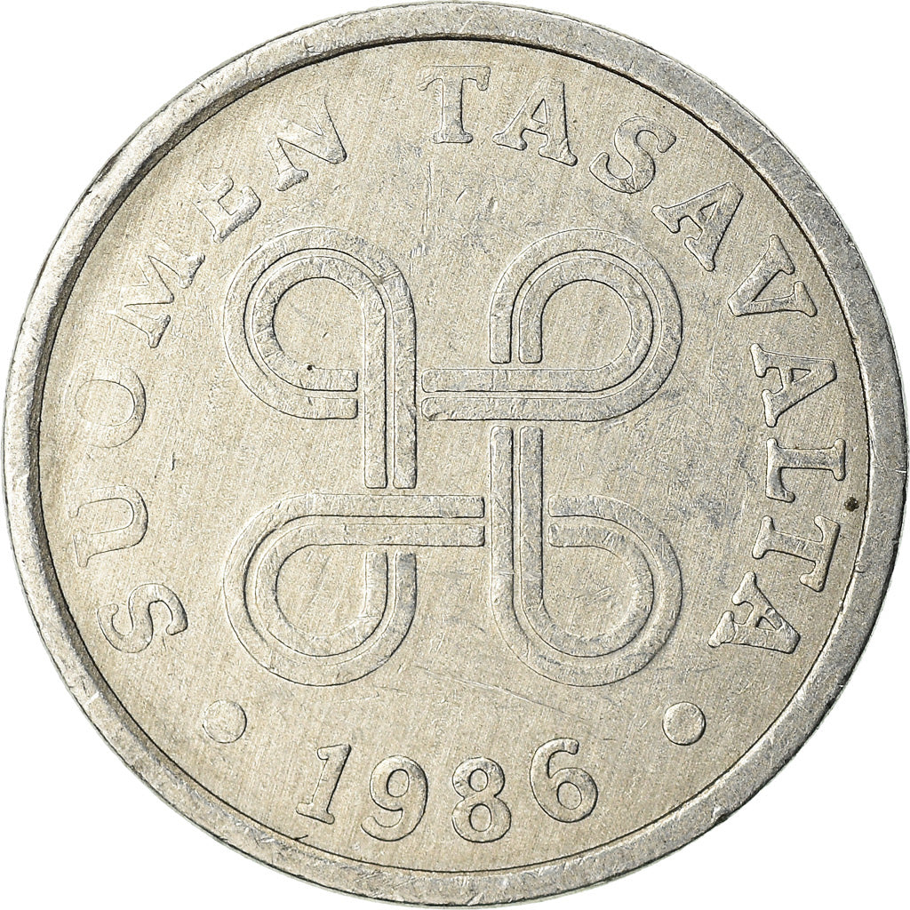 Moneta, Finlandia, 5 Pennia, 1986, BB, Alluminio, KM:45a