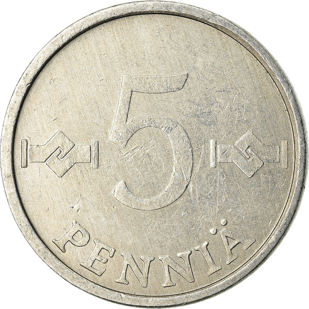 Moneta, Finlandia, 5 Pennia, 1986, BB, Alluminio, KM:45a