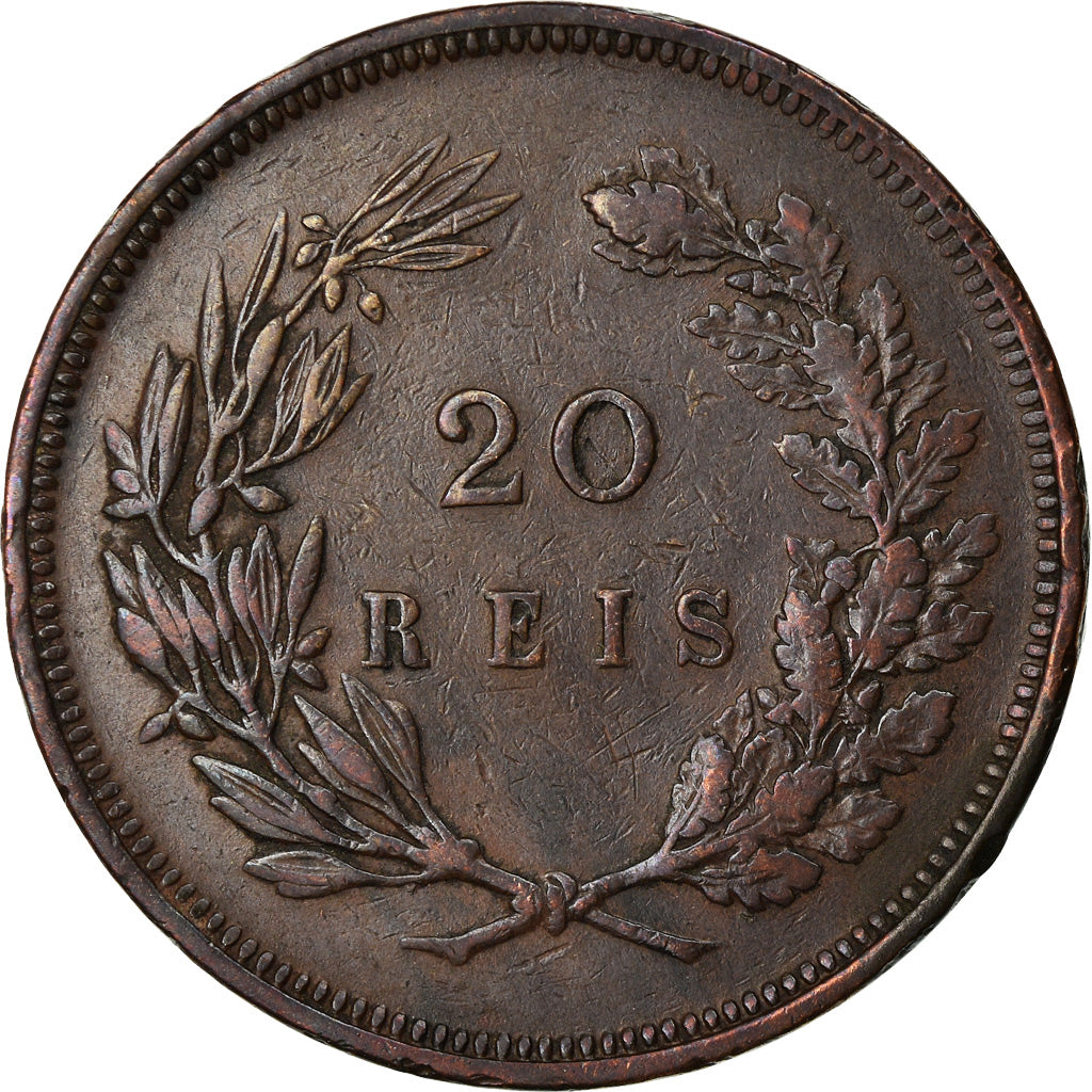 Münze, Portugal, Carlos I, 20 Reis, 1892, SS+, Bronze, KM:533
