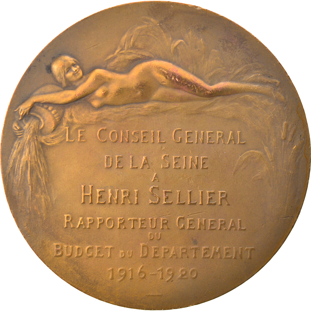 France, Medal, Henri Seillier, Rapporteur Général du Budget de la Seine