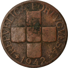 Coin, Portugal, 20 Centavos, 1942, VF(20-25), Bronze, KM:584