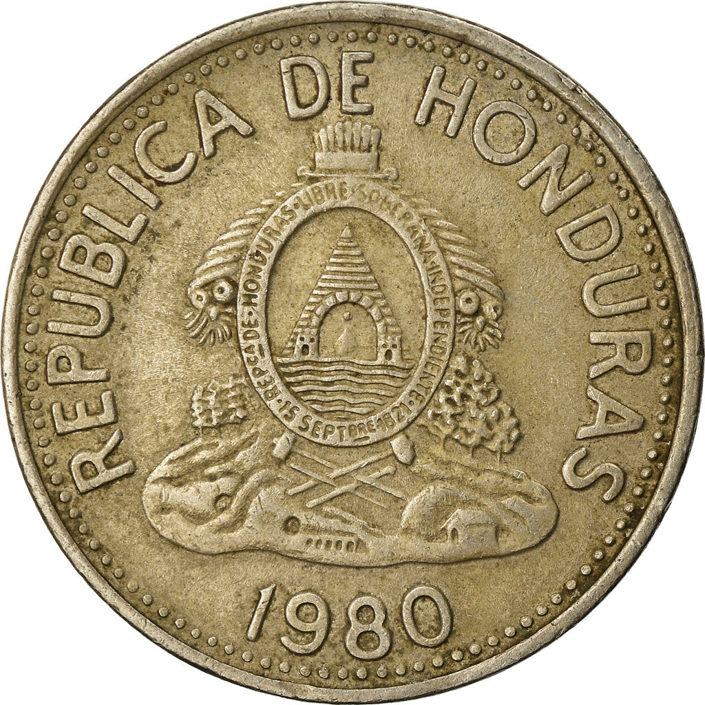 Coin, Honduras, 5 Centavos, 1980, EF(40-45), Copper-nickel, KM:72.2