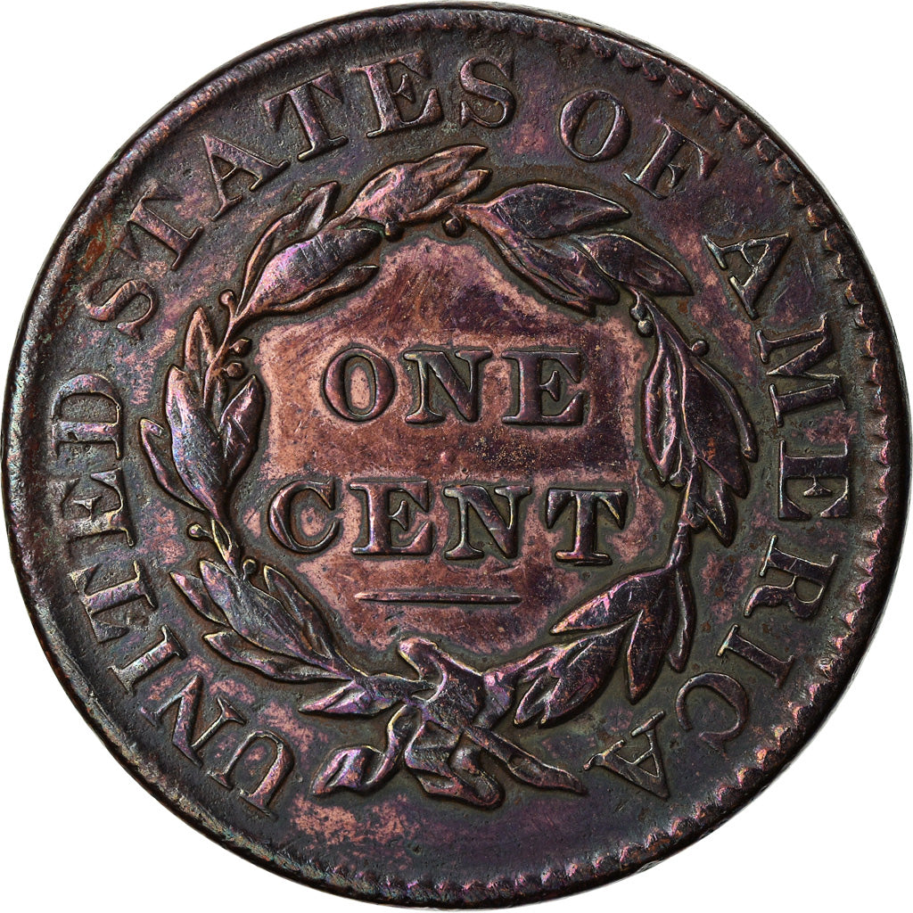 Coin, United States, Coronet Cent, Cent, 1832, U.S. Mint, Philadelphia