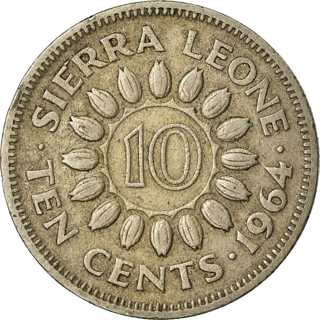 Coin, Sierra Leone, 10 Cents, 1964, British Royal Mint, VF(30-35)