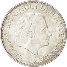 Netherlands, Juliana, 2-1/2 Gulden, 1963, , AU(55-58), Silver,...