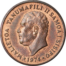 Coin, Samoa, 2 Sene, 1974, EF(40-45), Bronze, KM:13