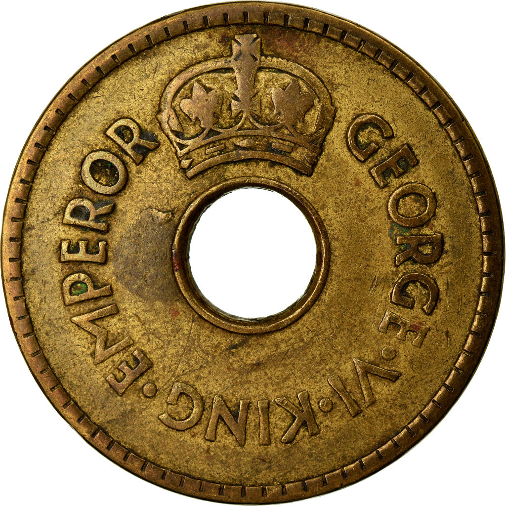Moneta, Figi, George VI, Penny, 1942, BB, Ottone, KM:7a