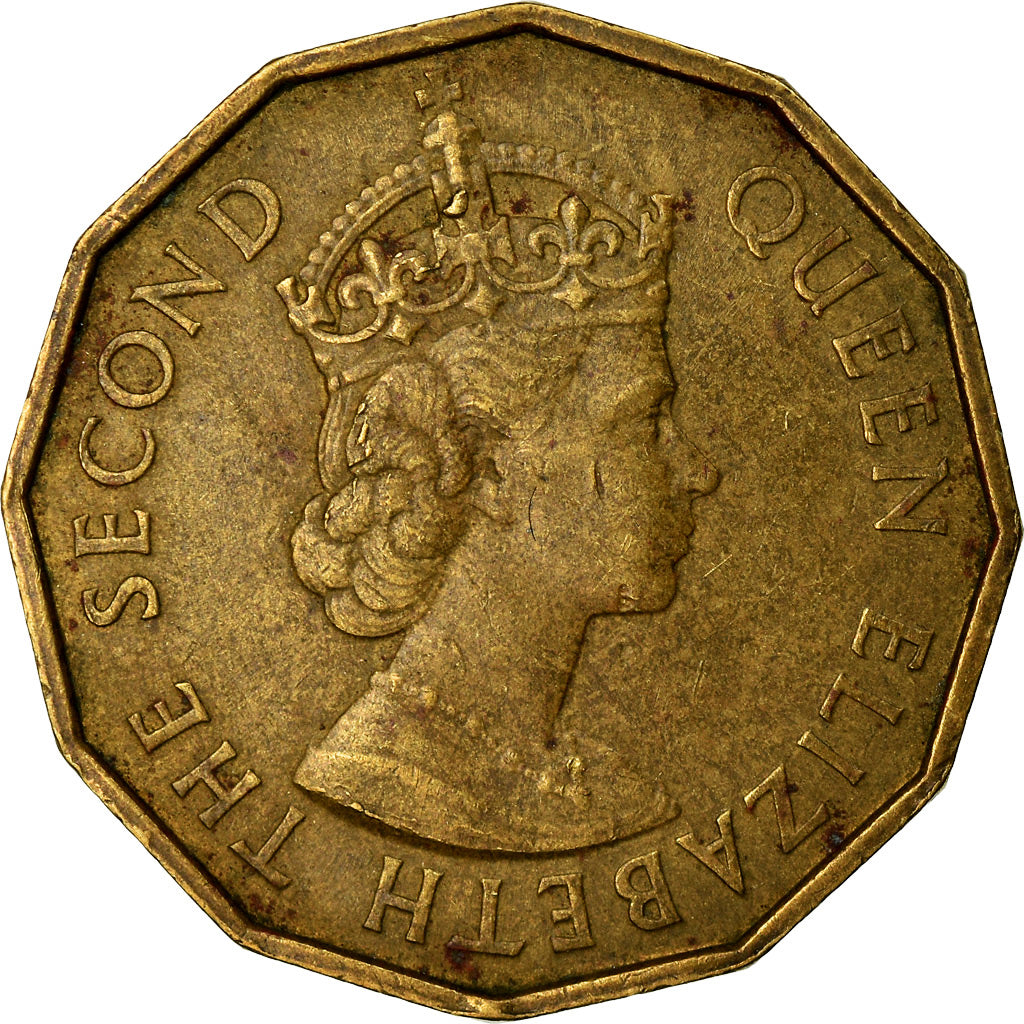 Coin, Fiji, Elizabeth II, Threepence, 1958, EF(40-45), Nickel-brass, KM:22