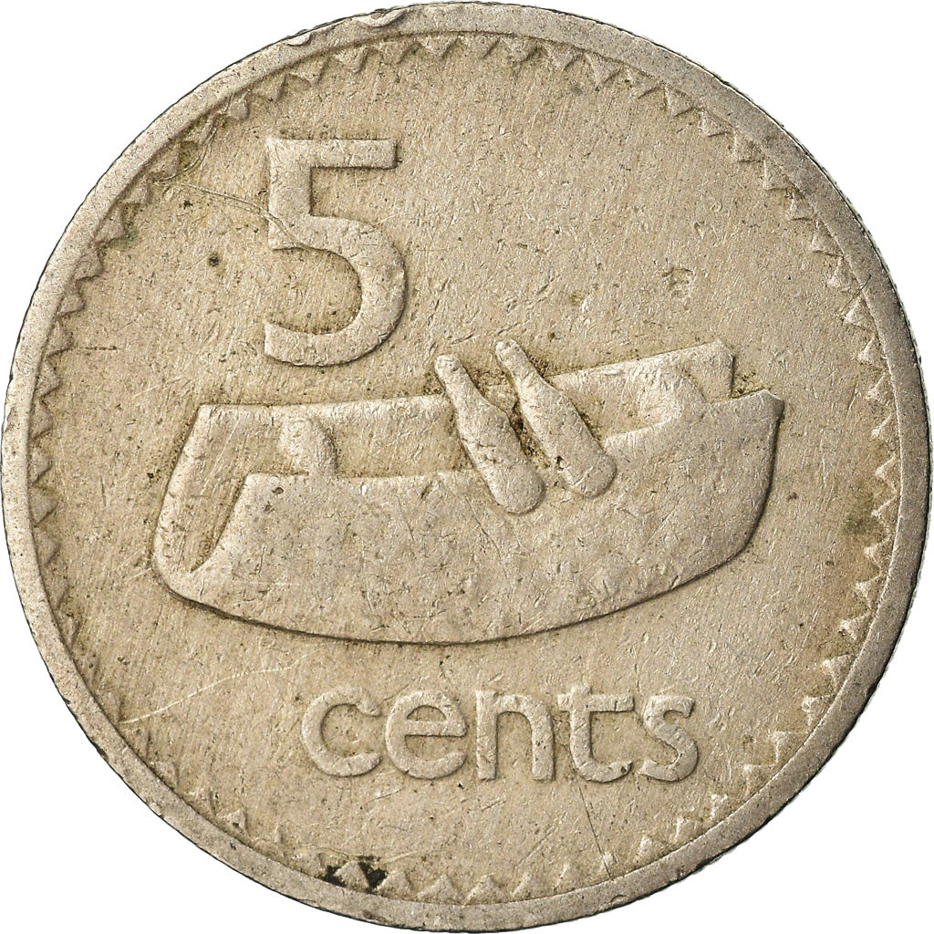 Coin, Fiji, Elizabeth II, 5 Cents, 1969, VF(20-25), Copper-nickel, KM:29
