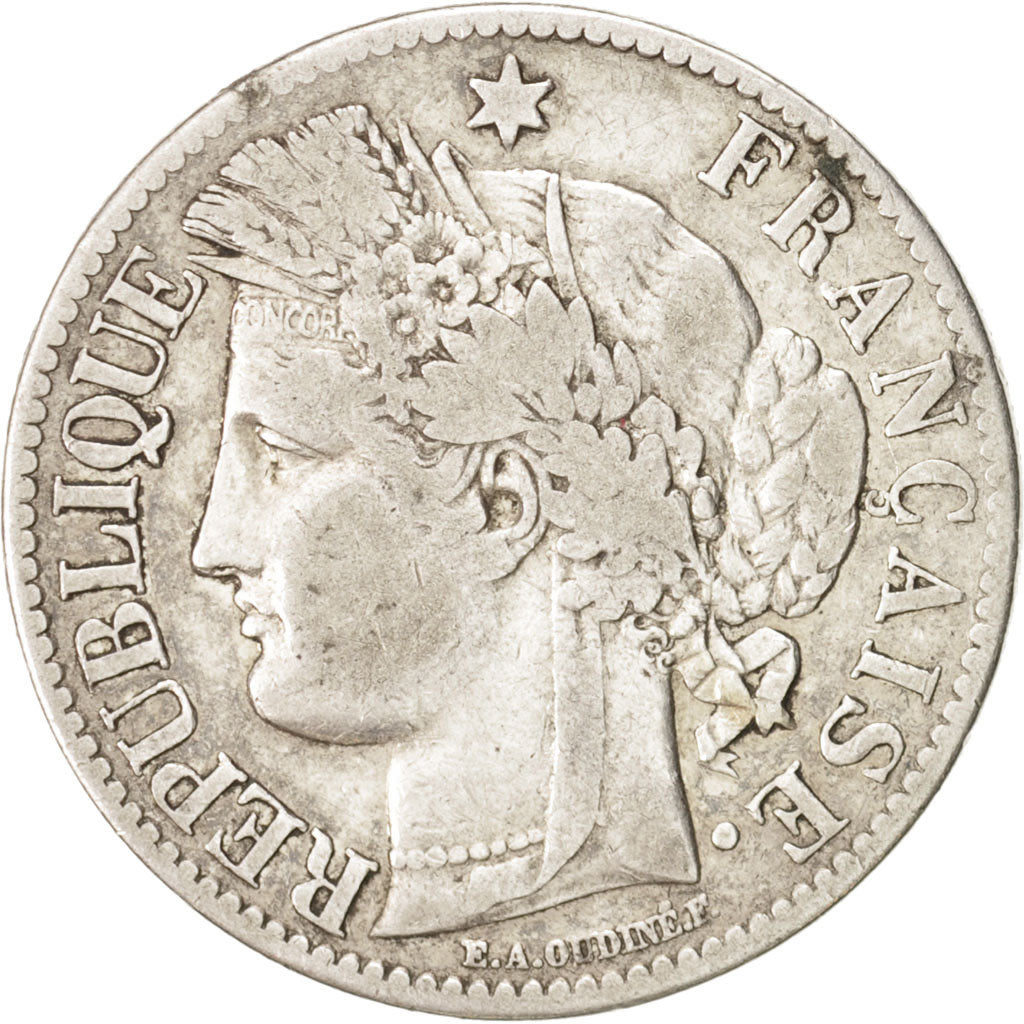 France, Cérès, 2 Francs, 1895, Paris, VF(30-35), Silver, KM:817.1, Gadoury:...