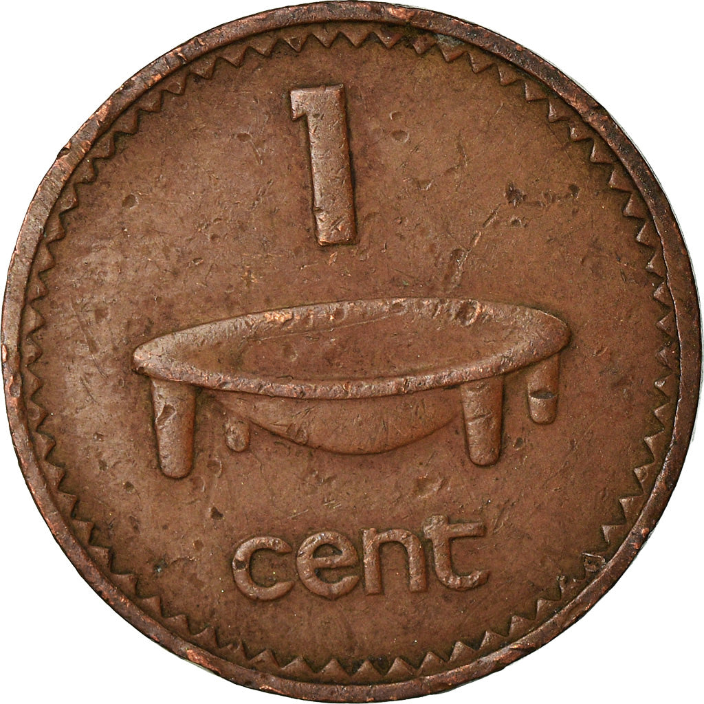 Moneda, Fiji, Elizabeth II, Cent, 1969, BC+, Bronce, KM:27