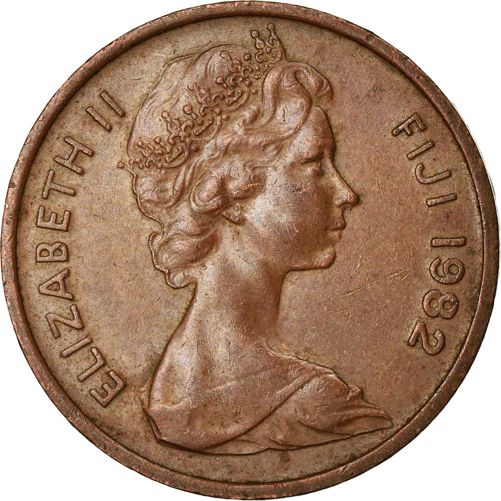 Coin, Fiji, Elizabeth II, Cent, 1982, AU(50-53), Bronze, KM:39