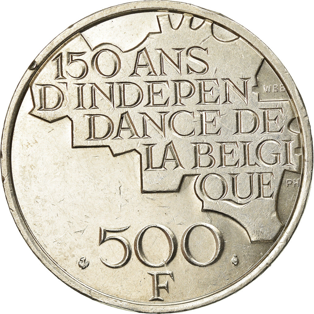 Coin, Belgium, 500 Francs, 500 Frank, 1980, Brussels, EF(40-45), Silver Clad