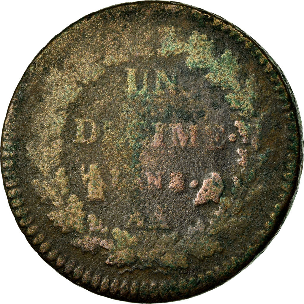 Coin, France, Dupré, Decime, 1799, Metz, VF(30-35), Bronze, KM:644.2