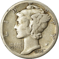 Coin, United States, Dime, 1935, San Francisco, VF(30-35), Silver