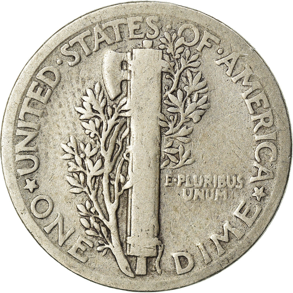Moneta, Stati Uniti, Mercury Dime, Dime, 1924, U.S. Mint, Philadelphia, MB+
