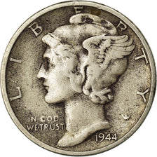Coin, United States, Mercury Dime, Dime, 1944, U.S. Mint, San Francisco