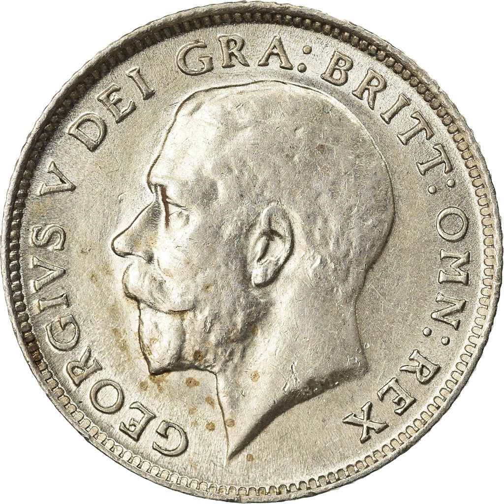 Coin, Great Britain, George V, 6 Pence, 1915, AU(55-58), Silver, KM:815