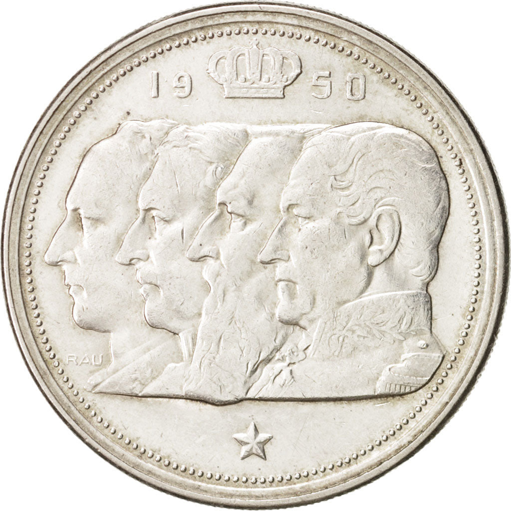 Coin, Belgium, 100 Francs, 100 Frank, 1950, AU(50-53), Silver, KM:138.2